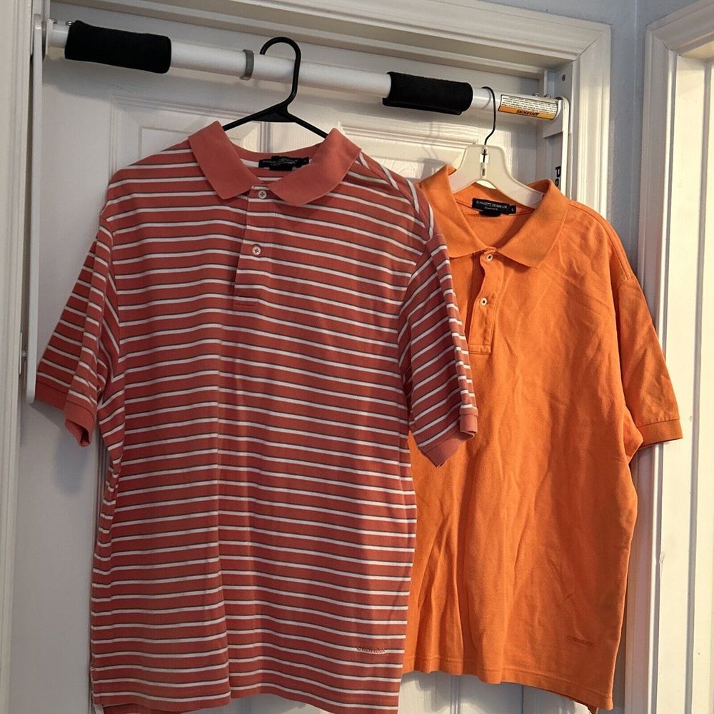 Lot of 2 Daniel Cremieux Short‎ Sleeve Polo Shirts Mens Size L